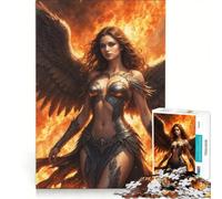 Puzzle da 1000 pezzi "Angelo caduto ribelle", gioco impossibile, taglio di precisione, con pezzi di forma casuale completamente ad incastro 50x75cm
