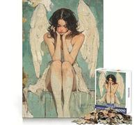 Puzzle da 1000 pezzi "Angelo con ali bianche" per adolescenti, ideale per stimolare la concentrazione, un passatempo rilassante e un regalo perfetto per le vacanze (50x75cm)