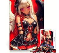 Puzzle da 1000 pezzi "Angelo con capelli rossi e bianchi" per adulti per lo sviluppo delle capacità cognitive ideale per il relax e il divertimento con chiusura a scatto un elegante regalo di Natale