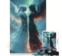 Puzzle da 1000 pezzi "Angelo contro Demone" per adolescenti, ideale per sviluppare capacità analitiche, rilassanti e per creare un'atmosfera creativa, perfetto come regalo di Natale (50x75cm)