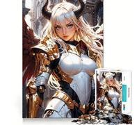 Puzzle da 1000 pezzi "Angelo guerriero celeste in armatura dorata" Gioco di precisione e divertente che stimola la mente,ideale per momenti di relax e tranquillità,perfetto come regalo di Natale