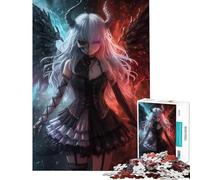 Puzzle da 1000 pezzi Angelo ﹨u Demone Ragazza Divertimento a Casa Attività Taglio di Precisione Giocattolo Antistress Adatto a Persone dai 14 anni in su (38x26cm)
