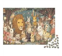 Puzzle Da 1000 Pezzi Animal World in Set, Cartoncino Premium, A Gentle Animal World Inspired by Storybook Art Attività Di Tempo Libero Per La Casa, Regalo, 38x26cm/1000pcs