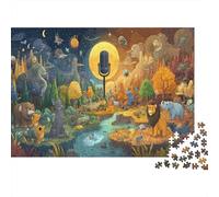 Puzzle Da 1000 Pezzi Animal World Per Adulti, Cartone Spesso, A Magical Animal World Gathering Under The Moonlight Gioco Educativo Rilassante, Tempo Libero Indoor, Regalo, 38x26cm/1000pcs