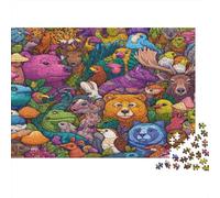Puzzle Da 1000 Pezzi Animals Per Adulti, Cartoncino Premium E Cartone Resistente, A Vibrant Animal World Full of Color And Life Allenamento Mentale Per La Casa, Regalo Perfetto, 52x38cm/1000pcs