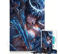Puzzle da 1000 pezzi "Anime Angelo Guerriero con Spada" per adulti,gioco di abilità mentale,taglio laser per un incastro perfetto,attività gratificante per le giornate di pioggia (38x52cm)