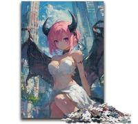 Puzzle da 1000 pezzi Anime Demon Girl, per età 14+, decorazione da parete, regali unici per compleanno e Natale, 50x75cm
