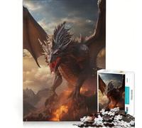 Puzzle da 1000 pezzi Anime Drago dell'Inferno, gioco rompicapo, sfida difficile, ideale come regalo per tutta la famiglia 50x75cm