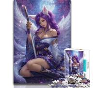 Puzzle da 1000 pezzi Anime Fox Girl per adulti e adolescenti, per ammazzare il tempo durante le vacanze Ogni pezzo è unico Gioco divertente e stimolante per tutta la famiglia, 38x26cm