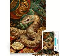 Puzzle da 1000 pezzi "Anno del Serpente",gioco di abilità mentale,fustellatura di alta precisione,hobby affascinante per i momenti di svago (50x75cm)