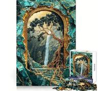 Puzzle da 1000 pezzi "Antica Porta d'Oro" per adulti e ragazzi, ideale per allenare la concentrazione, per un momento di svago tranquillo, con bordi sottili e un'atmosfera natalizia gioiosa (38x26cm)