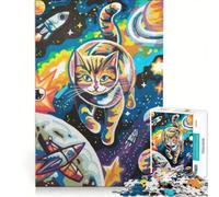 Puzzle da 1000 pezzi "Apocalisse spaziale del gatto cosmico", gioco rompicapo, difficile e stimolante, regalo di compleanno, regalo 50x75cm