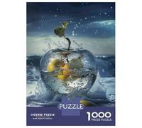 Puzzle Da 1000 Pezzi - Apple in Water with Splash Effect Puzzle Gioco Rompicapo Decorazione Da Parete Offerta Come Regalo Per Tutta La Famiglia 70x50cm/1000pcs