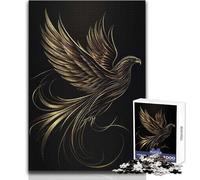 Puzzle da 1000 pezzi Aquila alata dorata Rilassante Solo Tempo tranquillo Gioco di taglio preciso superiore Dimensioni giocattolo 50x75cm