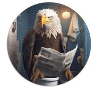 Puzzle da 1000 pezzi "Aquila che legge il giornale", regalo per amanti dei viaggi e coppie, giocattolo stimolante, 67,5x67,5 cm.