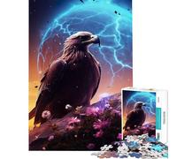 Puzzle da 1000 pezzi "Aquila nello spazio" gioco per tutta la famiglia sfida per l'intelligenza giocattolo avvincente ottimo regalo per compleanni (dimensioni 38x26cm)