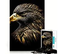 Puzzle da 1000 pezzi "Aquila Nera Oro" per adulti, puzzle di memoria, sollevamento lento, divertimento, assemblaggio di immagini, regalo creativo 38x52cm