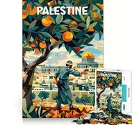 Puzzle da 1000 pezzi "Arance della Palestina" in stile cubista, per adulti, sfida mentale, gioco da interno, taglio preciso, opera d'arte (38x52cm)