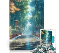 Puzzle da 1000 pezzi Arashiyama Bamboo per adolescenti, giocattolo decorativo da parete, per divertimento in famiglia, per rafforzare l'amore tra le coppie 50x75cm