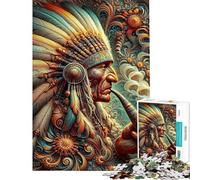 Puzzle da 1000 pezzi "Arazzo della saggezza nativa" per gioco educativo giocattolo avvincente per coltivare la pazienza ottimo regalo di compleanno (dimensioni 75x50cm)