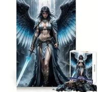 Puzzle da 1000 pezzi "Arcangelo Blu" per adulti, stimolante per la memoria e la serenità, con taglio preciso, ideale come regalo di Natale (38x26cm)