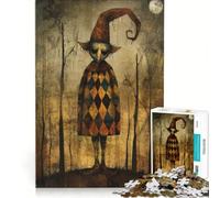 Puzzle da 1000 pezzi Arlecchino, gioco per famiglie, assemblaggio di motivi, con pezzi di forma casuale completamente ad incastro 38x26cm