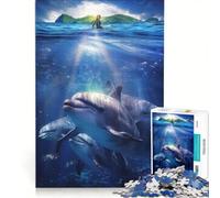 Puzzle da 1000 pezzi "Armonia dell'Oceano" gioco rompicapo attività per tutta la famiglia con poster abbinato e foglio di curiosità 50x75cm