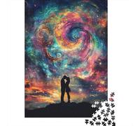 Puzzle da 1000 pezzi Art Star Couple Jigsaw Puzzle per adulti, difficoltà alta, rafforza i rapporti tra i membri della famiglia (38x26 cm)