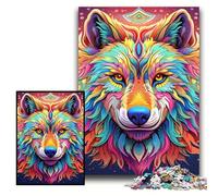 Puzzle da 1000 pezzi Art Wolf in cartone, puzzle 26x38cm, gioco interattivo per famiglie, decorazioni fai da te per la casa, sfida per il cervello, regalo
