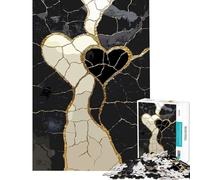 Puzzle da 1000 pezzi - Arte astratta originale a forma di cuore spezzato giocattolo educativo per l'apprendimento sfida impegnativa idee regalo (dimensioni 75x50cm)