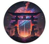 Puzzle da 1000 pezzi "Astral Gate" - Rotondo - 1000 pezzi per adulti - Design intricato per adolescenti - Decorazione fai da te e divertimento per stimolare il cervello - 67,5x67,5 cm