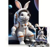 Puzzle da 1000 pezzi "Astronaut Bunny Adventure" per adulti, stimolante per la logica e il divertimento, con montaggio sicuro Un regalo perfetto (50x75cm)