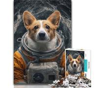 Puzzle da 1000 pezzi Astronaut Corgi per adulti e adolescenti, giocattoli, giochi educativi antistress, adatti per la decorazione della scrivania (38x26cm)