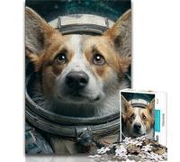 Puzzle da 1000 pezzi "Astronaut Corgi" per adulti e adolescenti, giocattolo educativo intellettuale decomprimente, regalo di compleanno, regali, arte murale (38x26cm)