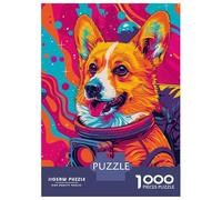 Puzzle Da 1000 Pezzi - Astronaut Corgi Space Puzzle Gioco Rompicapo Decorazione Da Parete Offerta Come Regalo Per Tutta La Famiglia 70x50cm/1000pcs