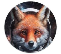 Puzzle da 1000 pezzi "Astronaut Fox", puzzle rotondo da 1000 pezzi, attività per famiglie, rompicapo, decorazione per la casa, regalo di Natale (dimensioni 67,5x67,5 cm)
