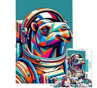 Puzzle da 1000 pezzi Astronauta Cammello Wpap Attività divertenti da fare a casa Corsa di velocità manuale Giochi educativi per 14+ Gioco di puzzle offerto (38x26cm)