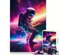 Puzzle da 1000 pezzi "Astronauta che fa surf nello spazio" per adulti, stimolante per la mente, ideale per il tempo libero e per creare un'atmosfera divertente Regalo di Natale (50x75cm)