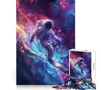 Puzzle da 1000 pezzi "Astronauta che fa surf nello spazio" per ragazzi, ideale per sviluppare capacità analitiche, per un'attività rilassante e un gioco di squadra, perfetto per le vacanze (50x75cm)