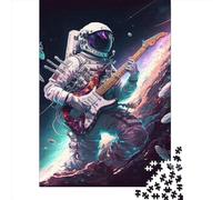 Puzzle da 1000 pezzi Astronauta che suona la chitarra Puzzle di carta Giocattoli educativi Regali di Natale 38x26 cm/1000 pezzi