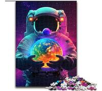 Puzzle da 1000 pezzi "Astronauta che tiene in mano la Terra" Gioco interattivo per famiglie, adatto a partire dai 14 anni (dimensioni 50x75cm)