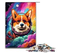 Puzzle da 1000 pezzi Astronauta Corgi Baby per adulti Puzzle in legno Giochi per famiglie 75x50 cm