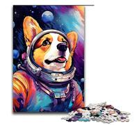 Puzzle da 1000 pezzi Astronauta Corgi Baby Puzzle per adulti Gioco di famiglia in legno 75x50 cm