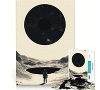 Puzzle da 1000 pezzi Astronauta e buco nero Interstellar Film Buco nero Incastro perfetto Decorazione Gioco per la mente Regalo Gioco per momenti di tranquillità Regalo artistico di compleanno 38x52cm