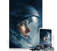 Puzzle da 1000 pezzi "Astronauta in una bufera di neve" per adolescenti, esercizio mentale, calma e relax, ideale come regalo (38x26cm)
