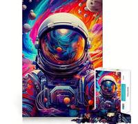Puzzle da 1000 pezzi "Astronauta,lo spazio è selvaggio",con tagli precisi,rompicapo,regalo divertente per il tempo libero,decorazione natalizia da appendere al muro (50x75cm)