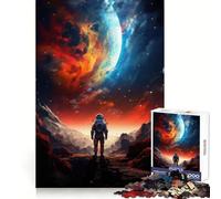 Puzzle da 1000 pezzi "Astronauta nella tempesta di nebulose" Esercizio per la mente, hobby rilassante, taglio di precisione, regalo per le vacanze (50x75cm)