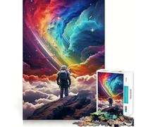 Puzzle da 1000 pezzi "Astronauta nella tempesta di nebulose",gioco di logica,rilassante e creativo,regalo di Natale (50x75cm)