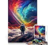 Puzzle da 1000 pezzi "Astronauta nella tempesta di nebulose" per ragazzi,stimolante per il pensiero creativo e la consapevolezza,ideale per evadere dalla realtà,con incastri precisi e unici (50x75cm)