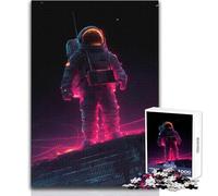 Puzzle da 1000 pezzi "Astronauta nello spazio al neon" per adolescenti, gioco di sviluppo del pensiero logico, ottimo regalo per momenti significativi, dimensioni 50x75cm